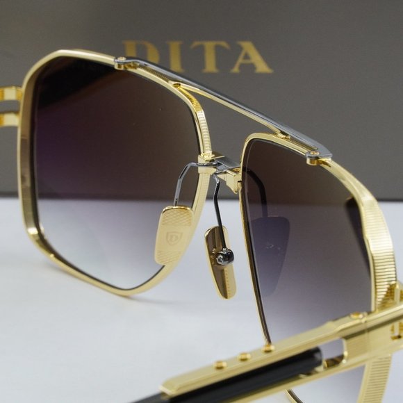 Dita KUDRU DTS-436-A-01 Aviator Sunglasses - Gold/Black/Grey - Picture 3 of 7